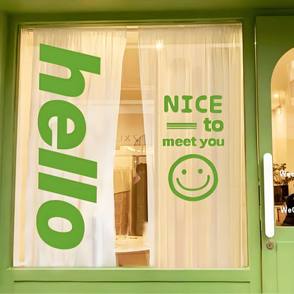 HELLO WINDOW STICKERS