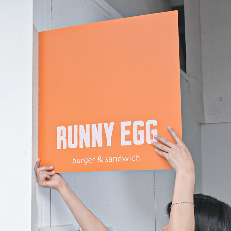 CUSTOM METAL BLADE SIGN - SQUARE-Exterior Signage-[Material/Finish]-[Use/Business Type]