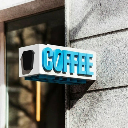 3D Coffee Box Sign