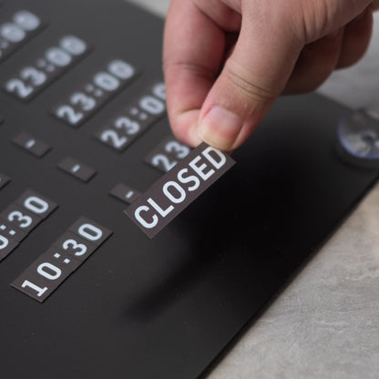 MAGNETIC OPENING HOURS BOARD