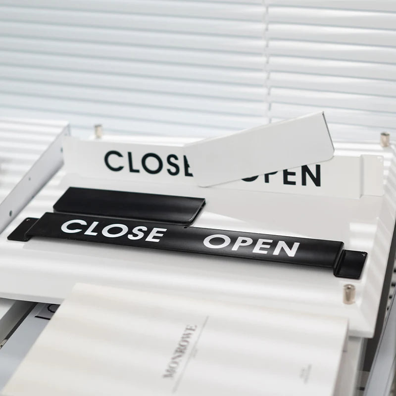 SLIDING OPEN AND CLOSED SIGN