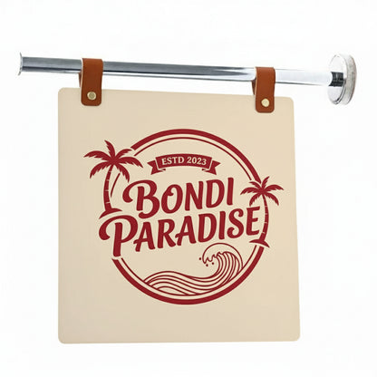 CUSTOM HANGING METAL SIGN