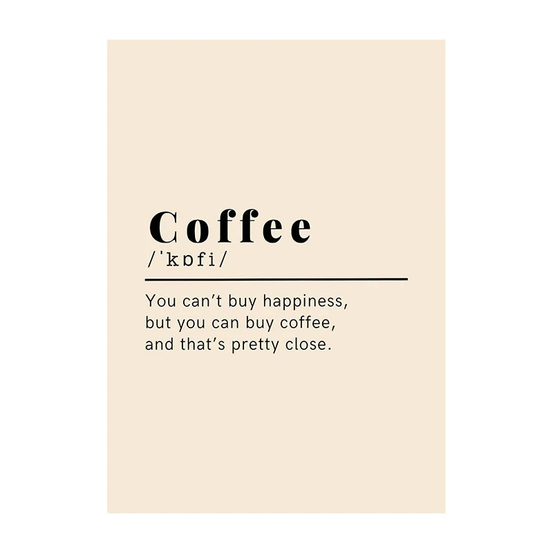 COFFEE CANVAS PRINTS - E