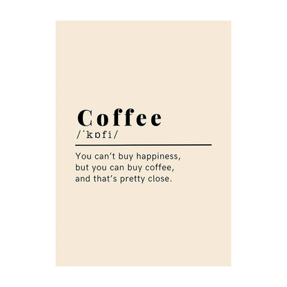 COFFEE CANVAS PRINTS - D