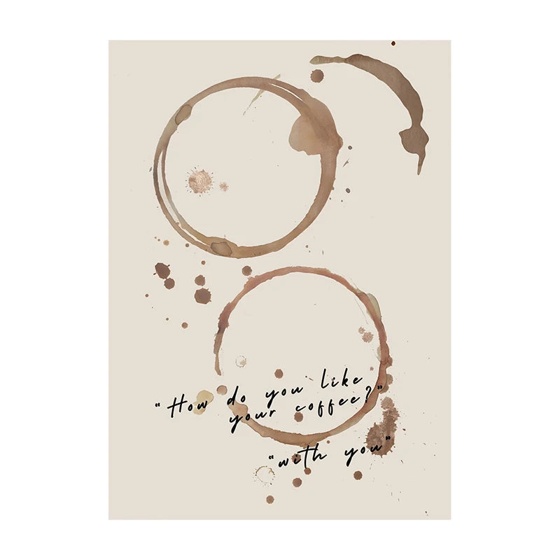 COFFEE CANVAS PRINTS - E