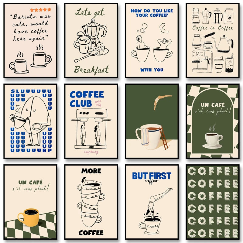 COFFEE CANVAS PRINTS - E
