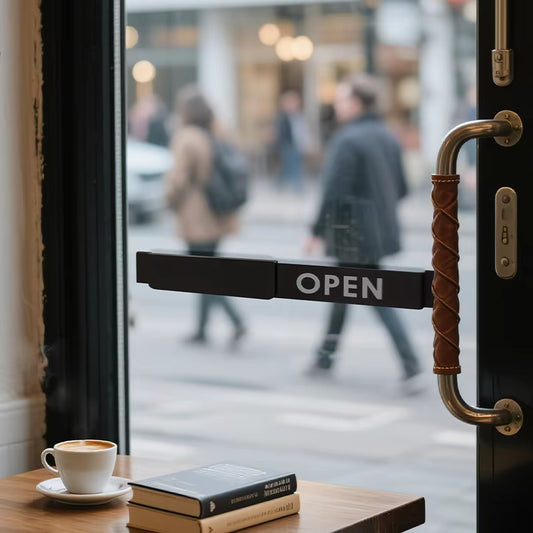 SLIDING OPEN AND CLOSED SIGN
