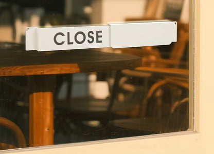 SLIDING OPEN AND CLOSED SIGN